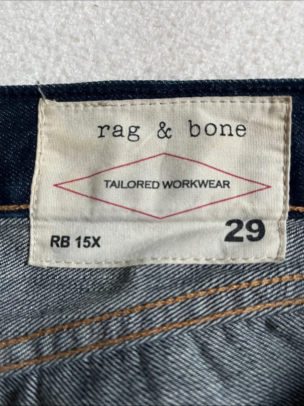 rag & bone Dark Indigo white oak cone denim Jeans